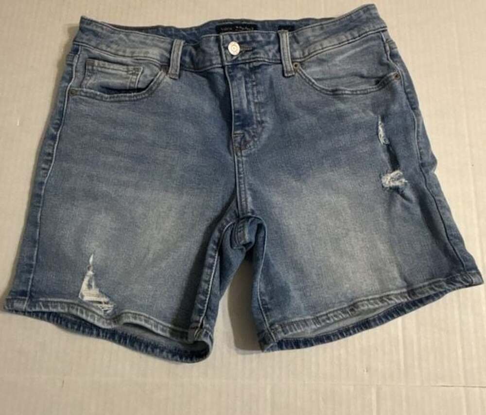 Lucky Brand Denim Shorts Size 8/29 Blue Distressed Mid Rise Cut Off